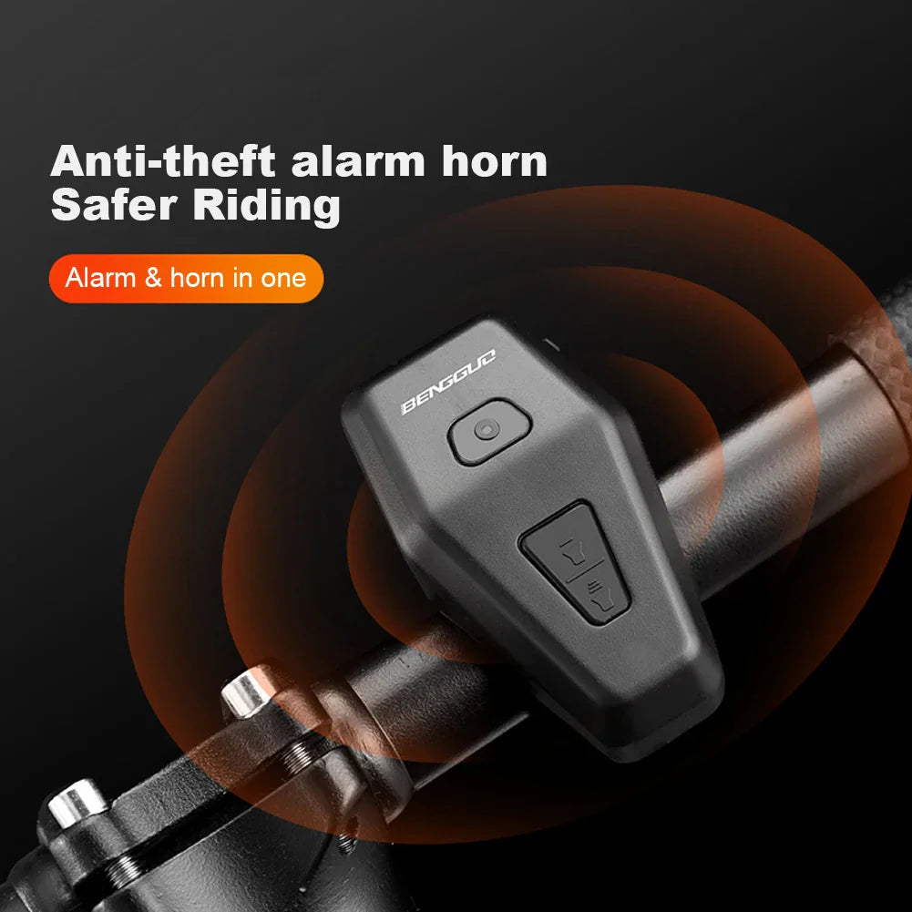 Motorcycle Electric Horn USB Rechargeable Bike Warning Safety Bell Waterproof Electronic Bicycle Horn for Mountain Road Bike