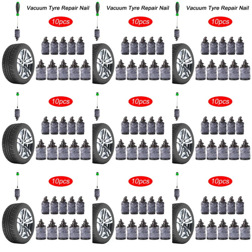 1-6BOX Vacuum Tyre Repair Nail Tire Puncture Screws Motorcycle Fitting Set Tubeless Wheel Repairs Punctures Kit Patches For Car