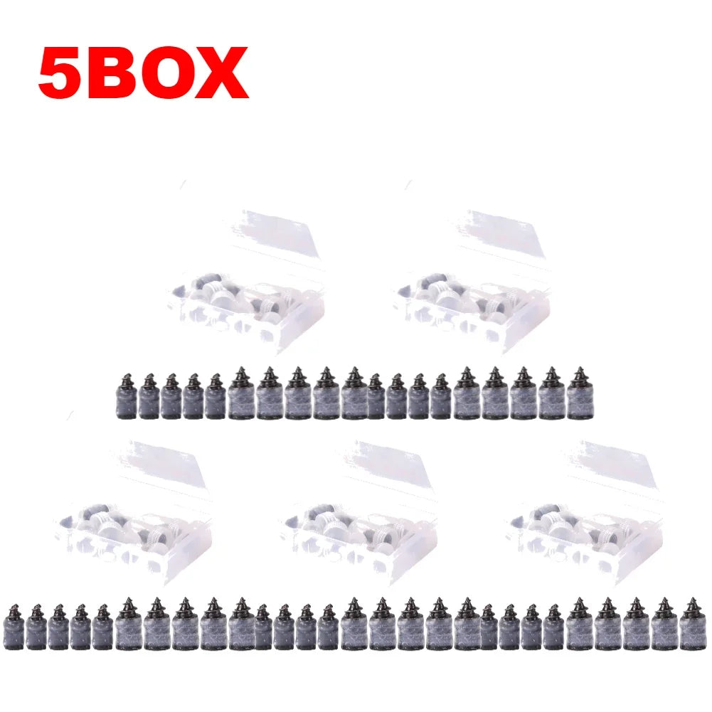 1-6BOX Vacuum Tyre Repair Nail Tire Puncture Screws Motorcycle Fitting Set Tubeless Wheel Repairs Punctures Kit Patches For Car