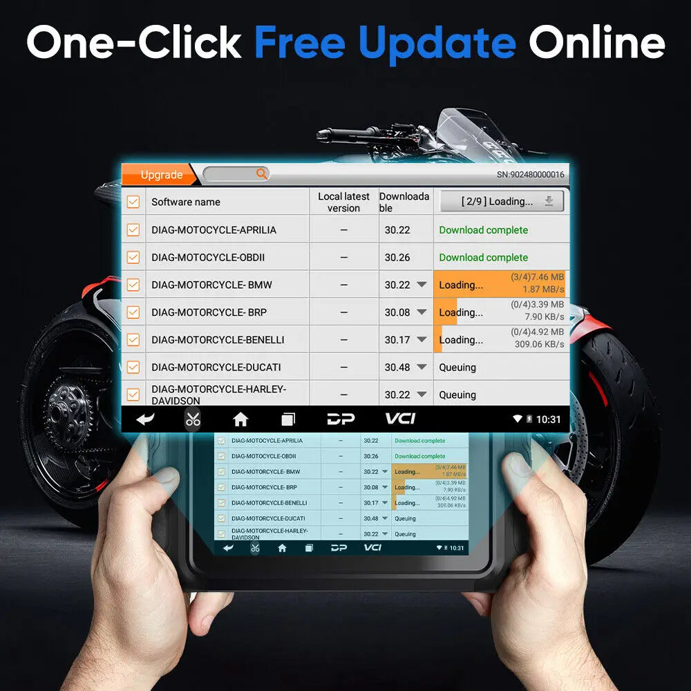 ANCEL MT700 Motorcycle Diagnostic Tool All System Oil Reset ABS Bleeding ECU Coding Active Test OBD 2 Motorcycle Scanner