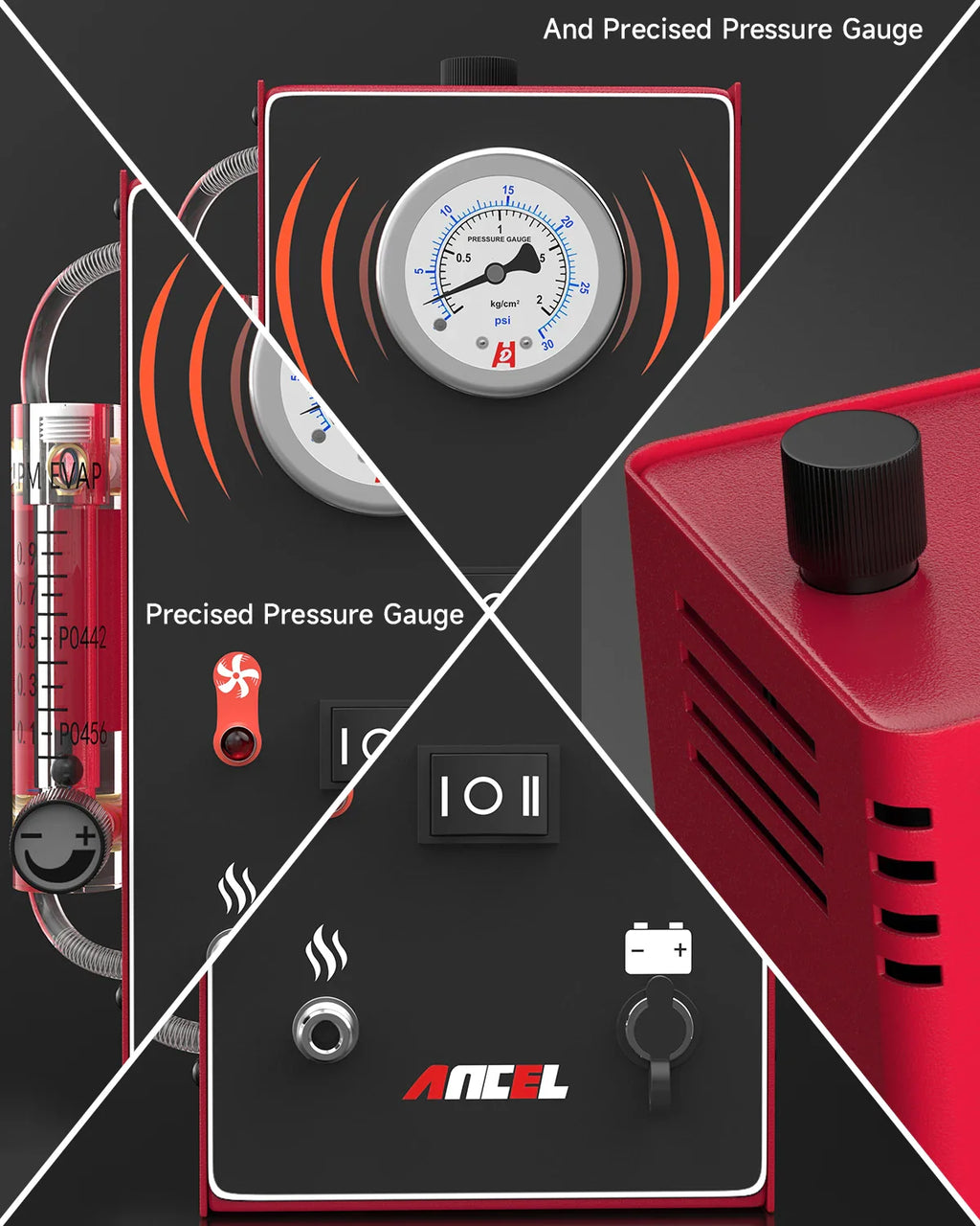 ANCEL S300 Automotive Smoke Machine EVAP Smoke Leak Detector for Car Motorcycle Vacuum Tester Oil Fuel Pipe Leakage Locator