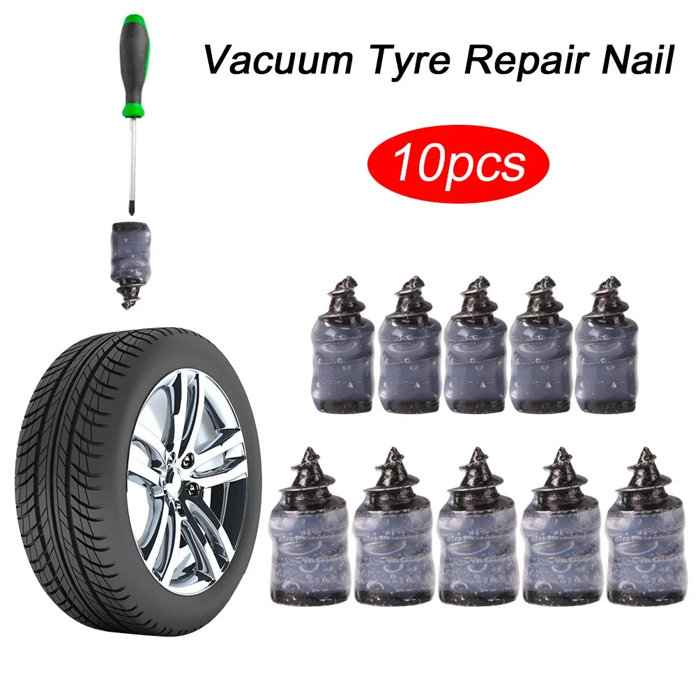 1-6BOX Vacuum Tyre Repair Nail Tire Puncture Screws Motorcycle Fitting Set Tubeless Wheel Repairs Punctures Kit Patches For Car