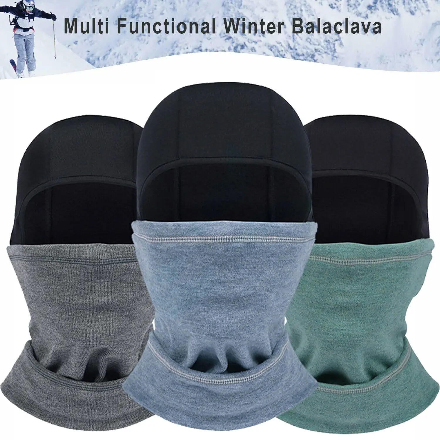 Balaclava Face Mask Winter Windproof Fleece Warm Cover for Men and Women Cold Weather Motorcycle Ski Mask