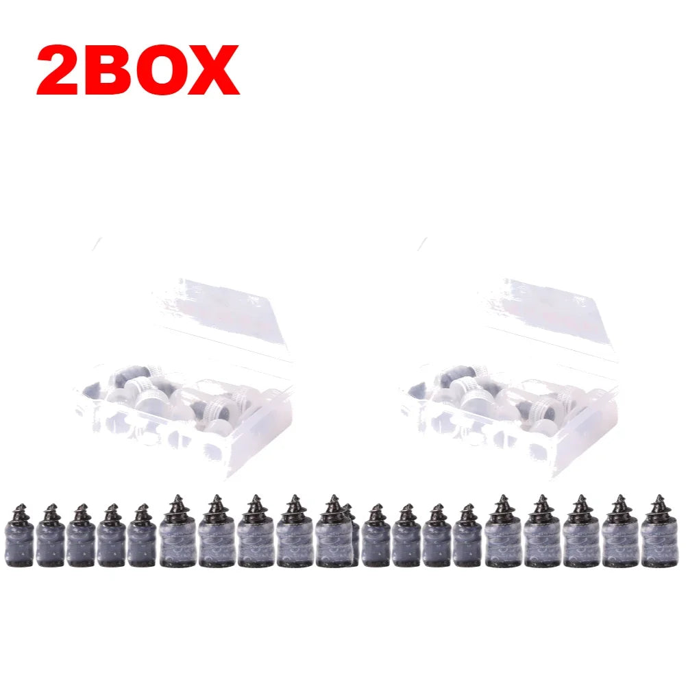 1-6BOX Vacuum Tyre Repair Nail Tire Puncture Screws Motorcycle Fitting Set Tubeless Wheel Repairs Punctures Kit Patches For Car