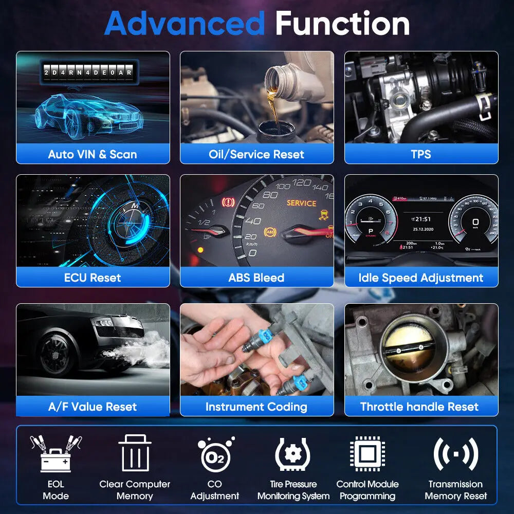 ANCEL MT700 Motorcycle Diagnostic Tool All System Oil Reset ABS Bleeding ECU Coding Active Test OBD 2 Motorcycle Scanner