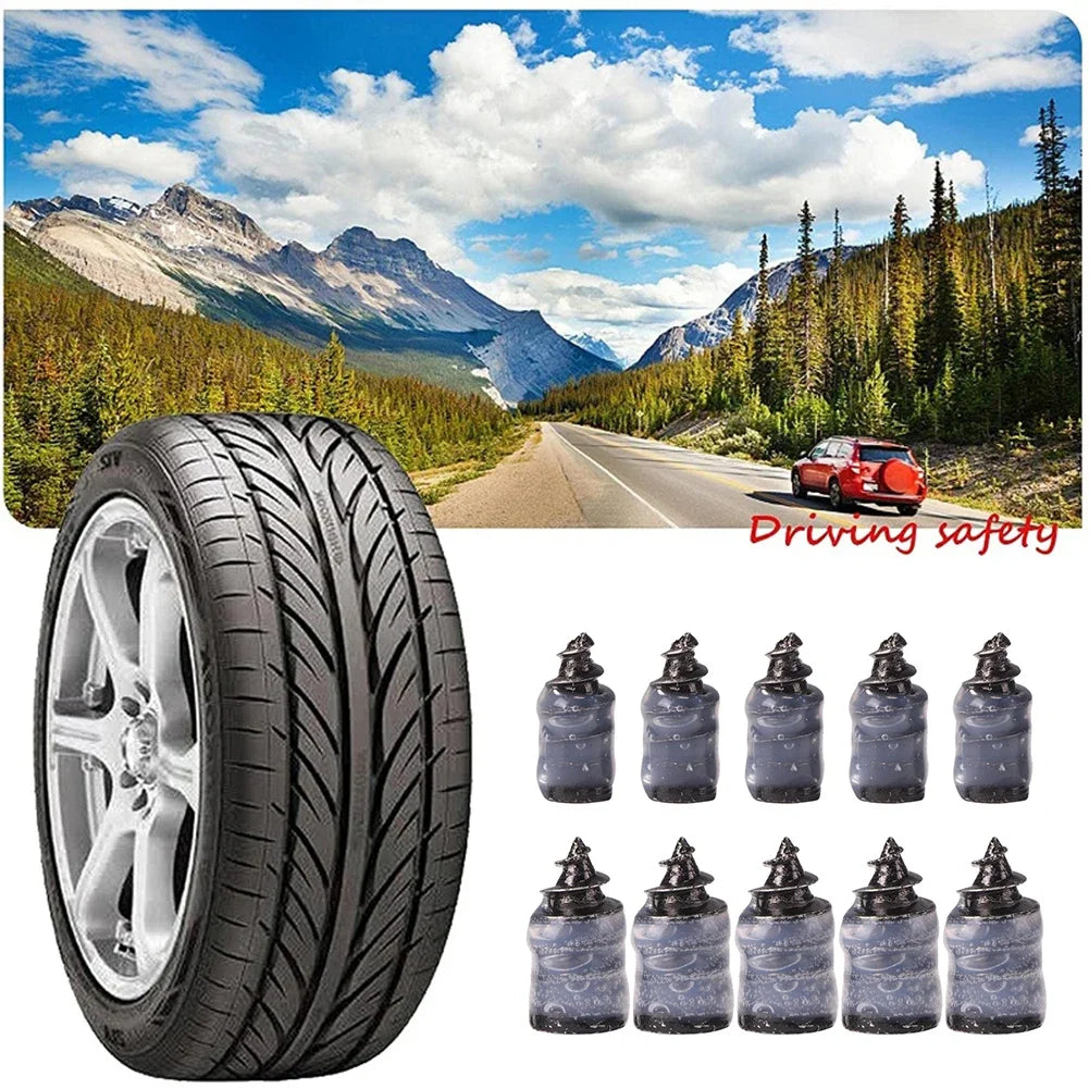 1-6BOX Vacuum Tyre Repair Nail Tire Puncture Screws Motorcycle Fitting Set Tubeless Wheel Repairs Punctures Kit Patches For Car