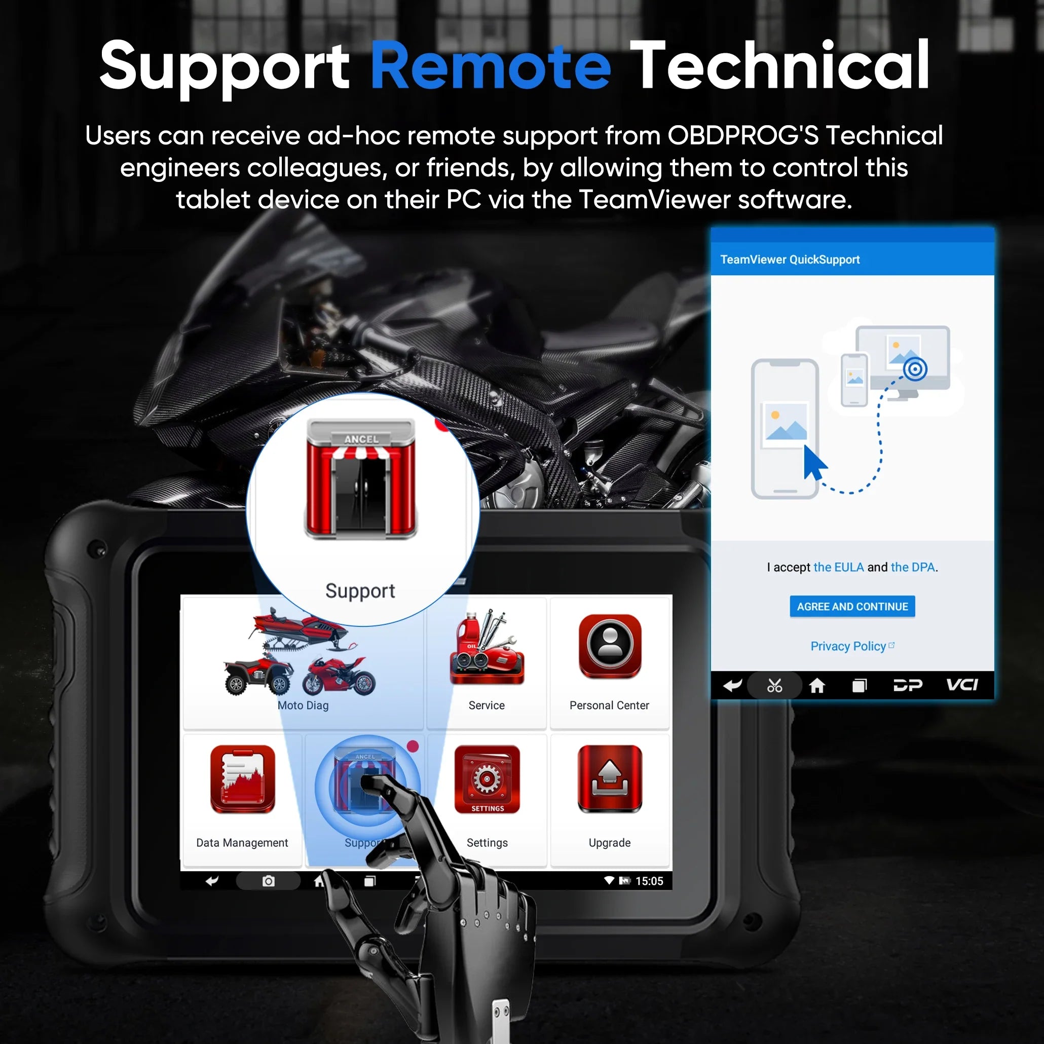 ANCEL MT700 Motorcycle Diagnostic Tool All System Oil Reset ABS Bleeding ECU Coding Active Test OBD 2 Motorcycle Scanner